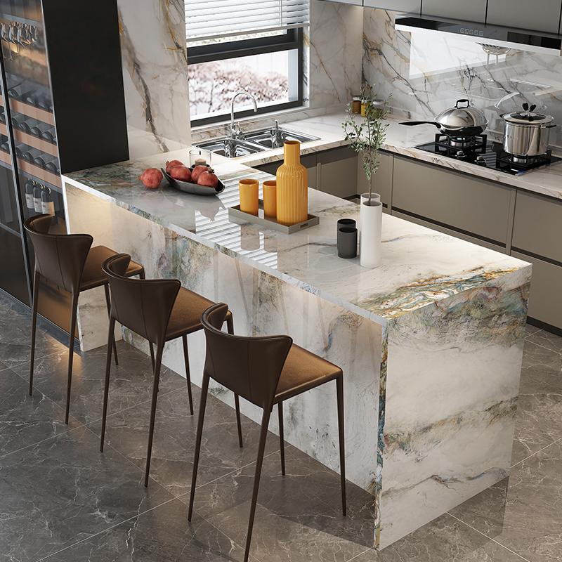 Home Bar And Cabinet - Any Size Custom Natural Marble Kitchen