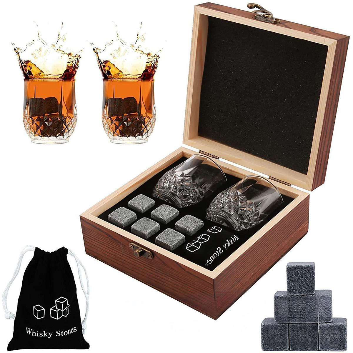 Bitters Bottle Set - Christmas Valentine's Gift Whiskey Stones Glasses