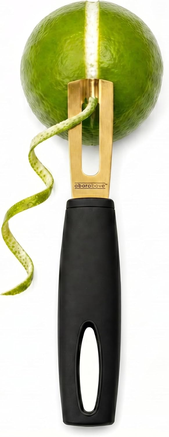 Peeler Channel Knife - Black Handle Gold Blade Channel Knife