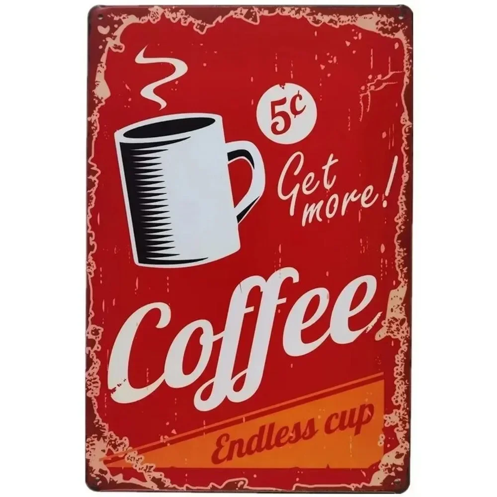 Plaque Metal Signs Drink Coffe - Home Bar Cafe 리뷰 및 가격