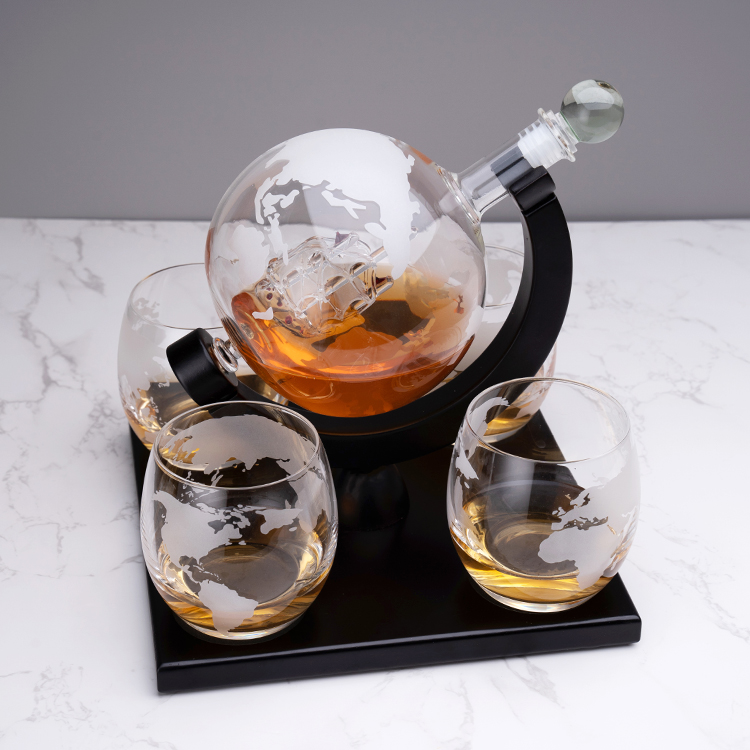 Factory Sale Custom 850ML High - Decanter Globe Set 리뷰 및 가격