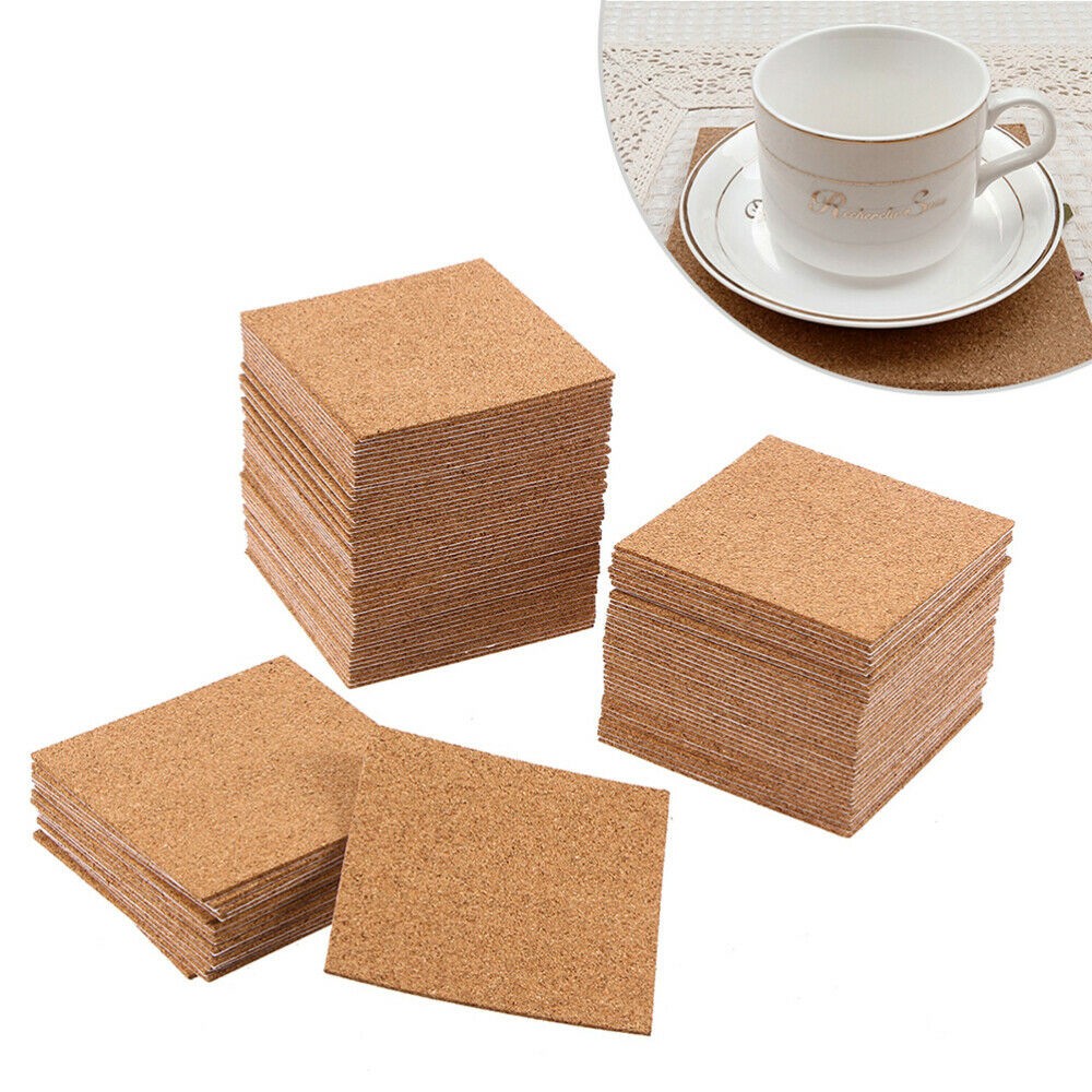 10Pcs Cork Coasters Square Cor - Home Bar Supplies 리뷰 및 가격
