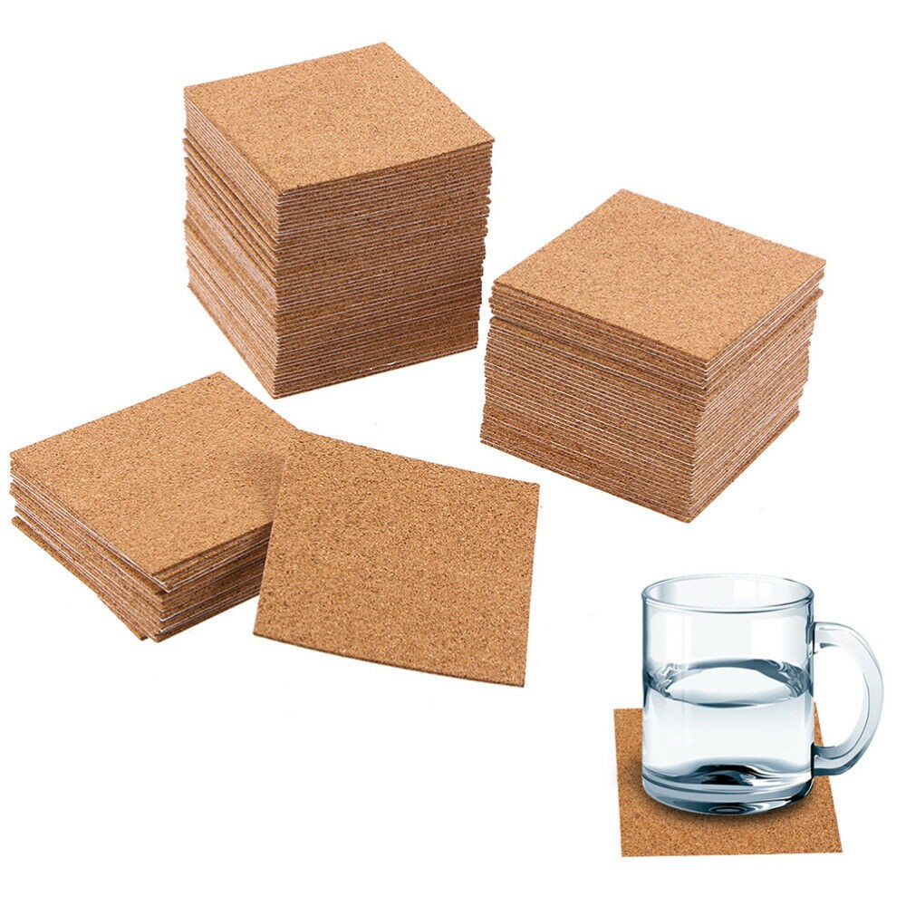 10Pcs Cork Coasters Square Cor - Home Bar Supplies 리뷰 및 가격