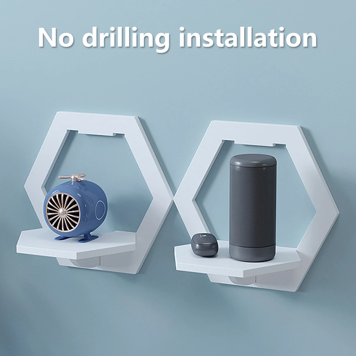 3Pcs Hexagon Wall Shelf Punch  - Home Bar Shelves 리뷰 및 가격
