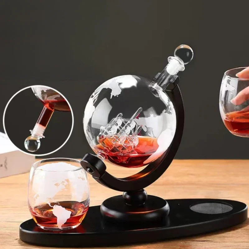 Globe Whiskey Decanter Set Lea - Decanter Globe Set 리뷰 및 가격