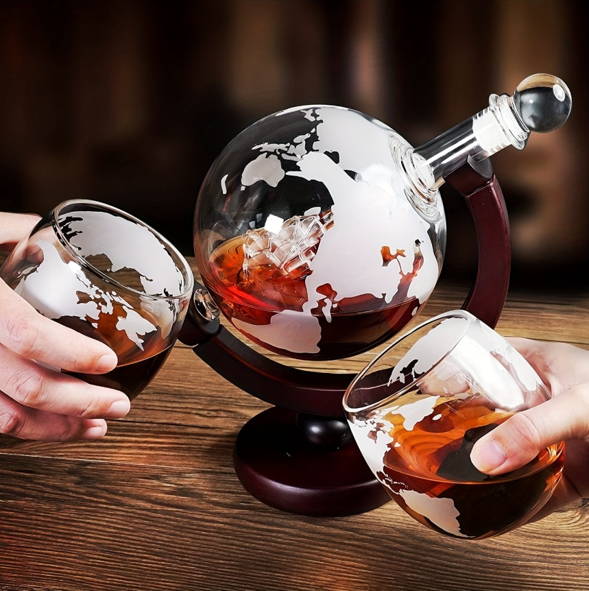 Globe Shaped Whiskey Decanter  - Bitters Bottle Set 리뷰 및 가격