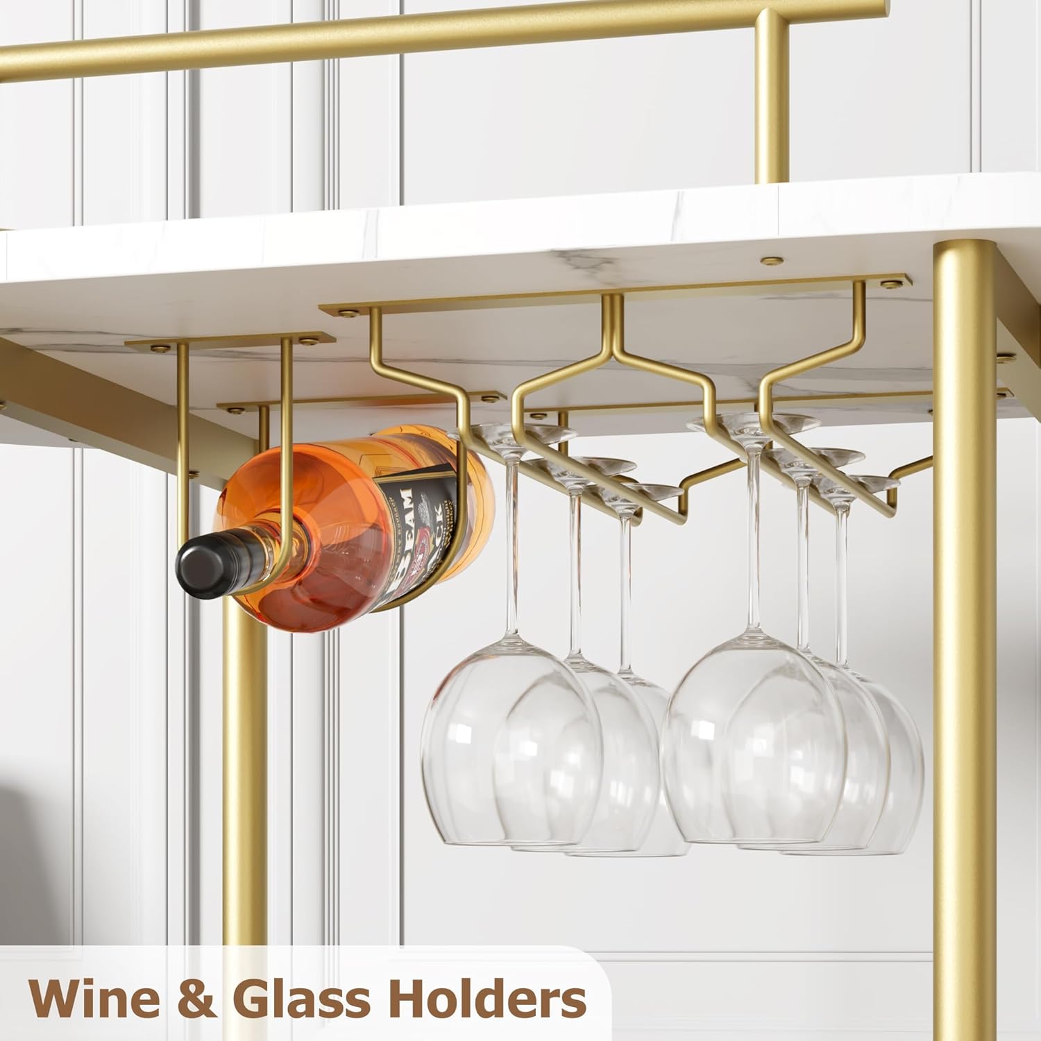 Gold Bar Carts with 4-Tiers St - Bar Cart Gold 리뷰 및 가격