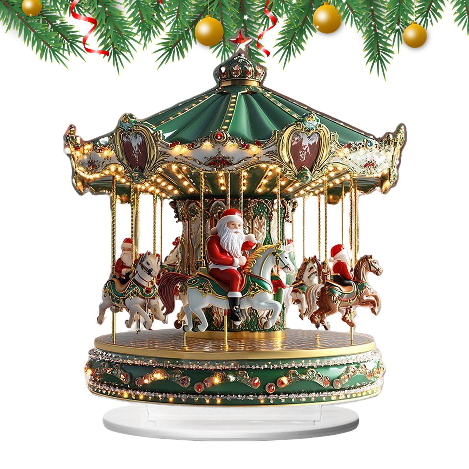 Christmas Carousel Acrylic 2D  - Home Bar Shelves 리뷰 및 가격