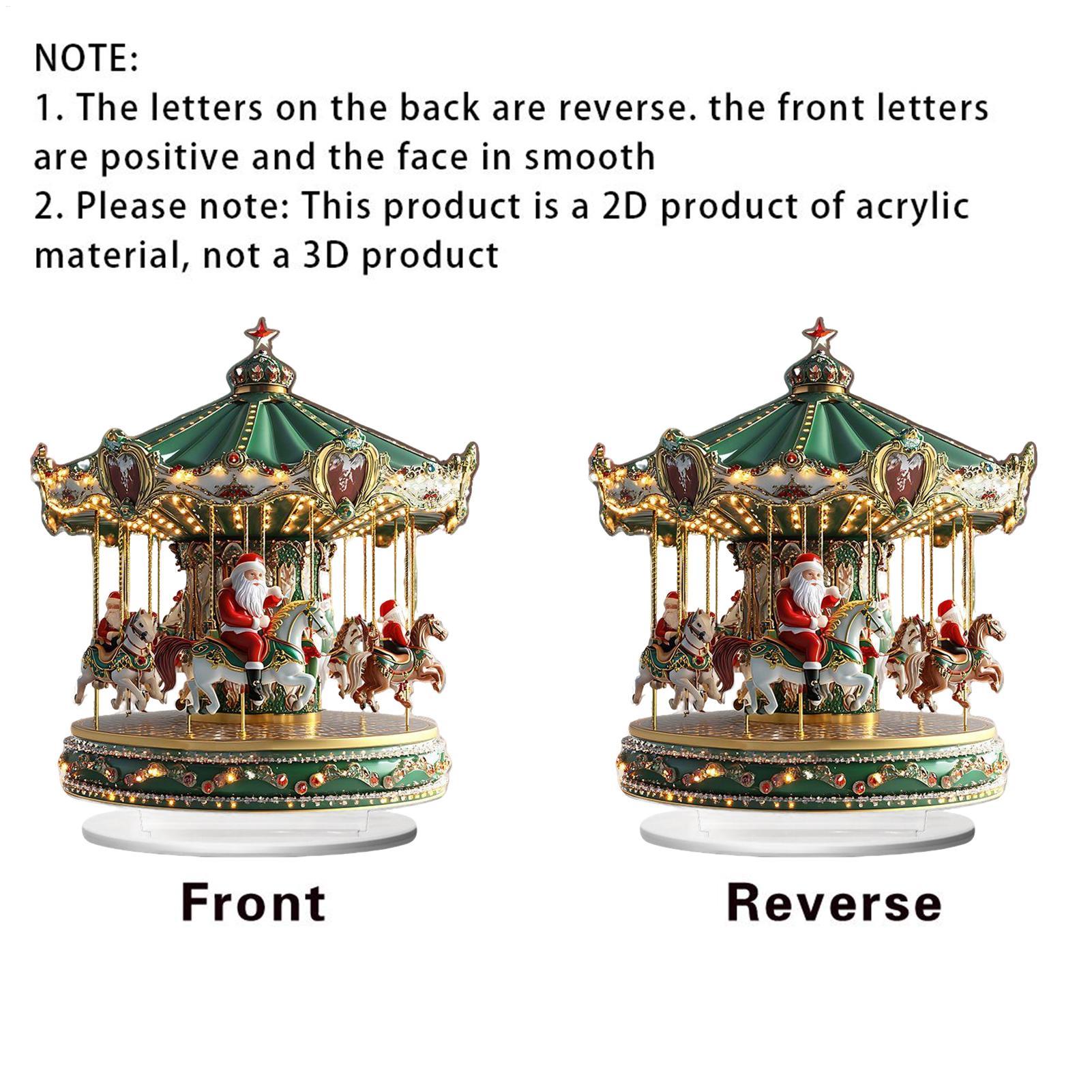 Christmas Carousel Acrylic 2D  - Home Bar Shelves 리뷰 및 가격