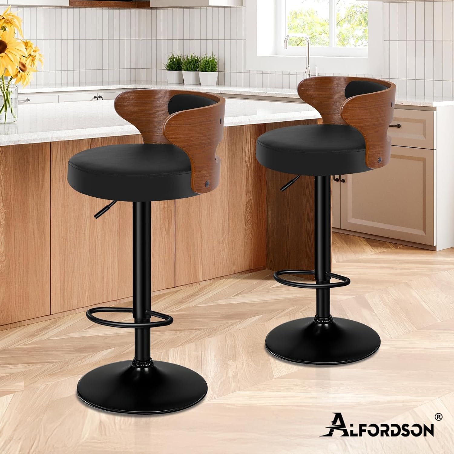 Adjustable PU Leather Bar Stoo - Home Bar Stools 리뷰 및 가격