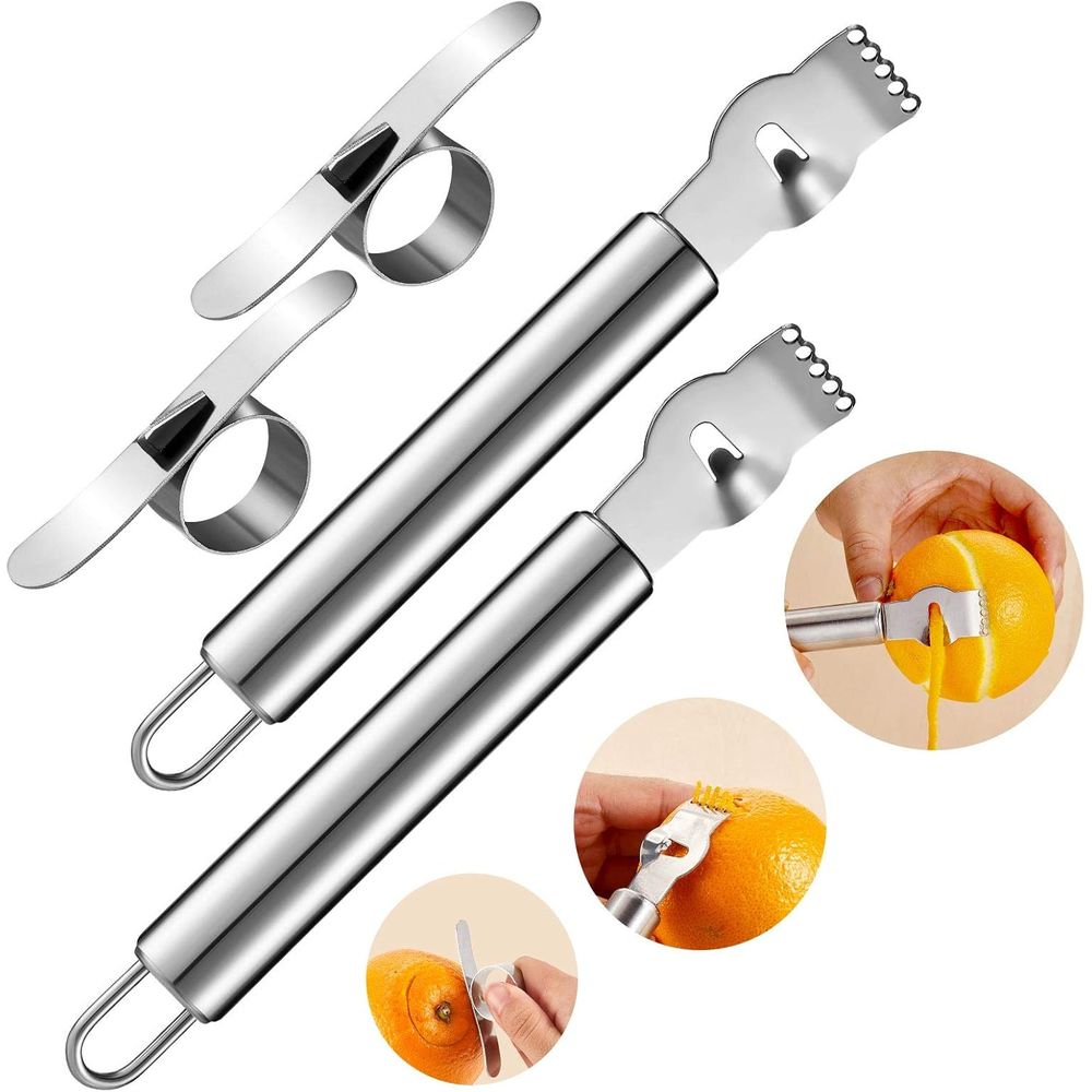 4-Piece Stainless Steel Lemon  - Peeler Channel Knife 리뷰 및 가격