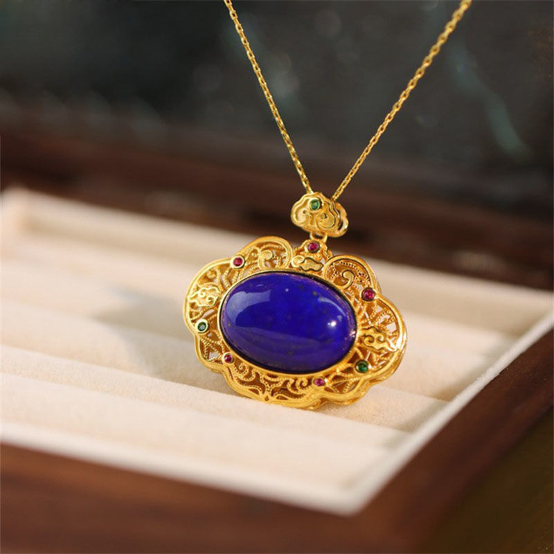 Classical lapis lazuli necklac - Bar Cart Gold 리뷰 및 가격
