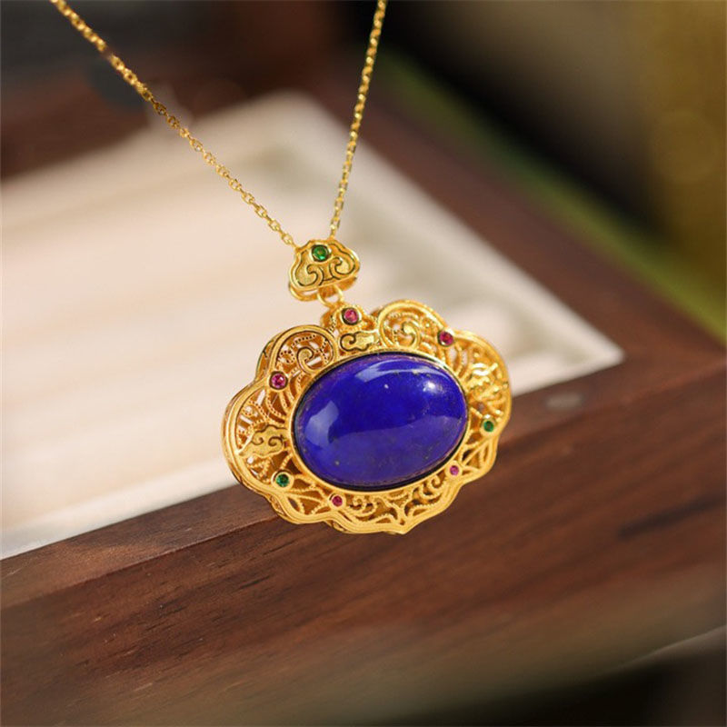 Classical lapis lazuli necklac - Bar Cart Gold 리뷰 및 가격