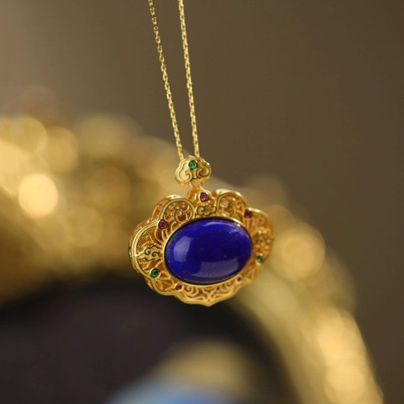 Classical lapis lazuli necklac - Bar Cart Gold 리뷰 및 가격