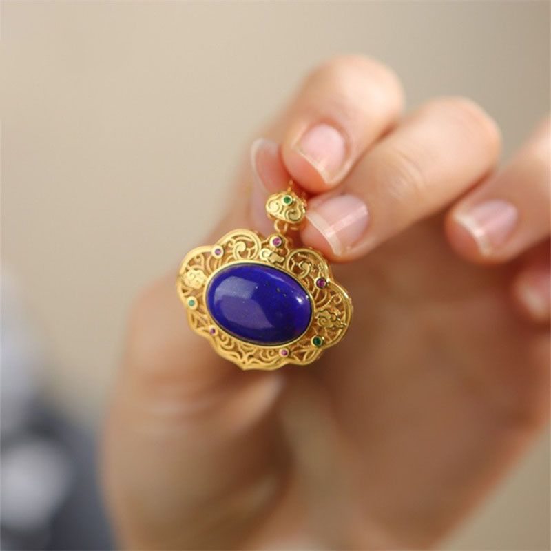 Classical lapis lazuli necklac - Bar Cart Gold 리뷰 및 가격