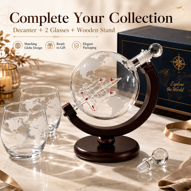 Globe Whiskey Decanter Set wit - Decanter Globe Set 리뷰 및 가격