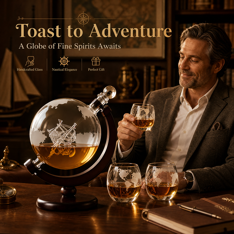 Globe Whiskey Decanter Set wit - Decanter Globe Set 리뷰 및 가격