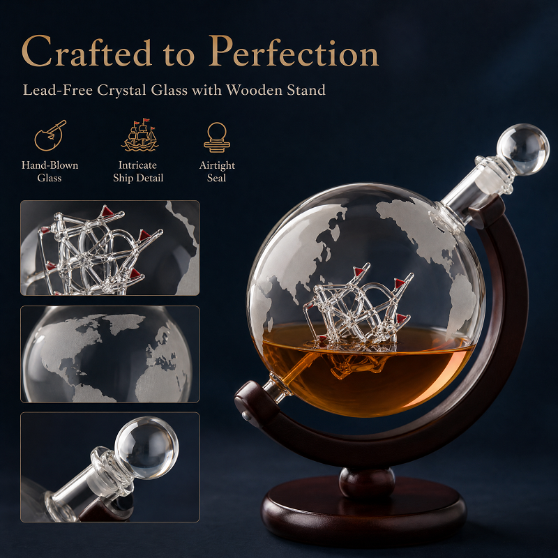 Globe Whiskey Decanter Set wit - Decanter Globe Set 리뷰 및 가격