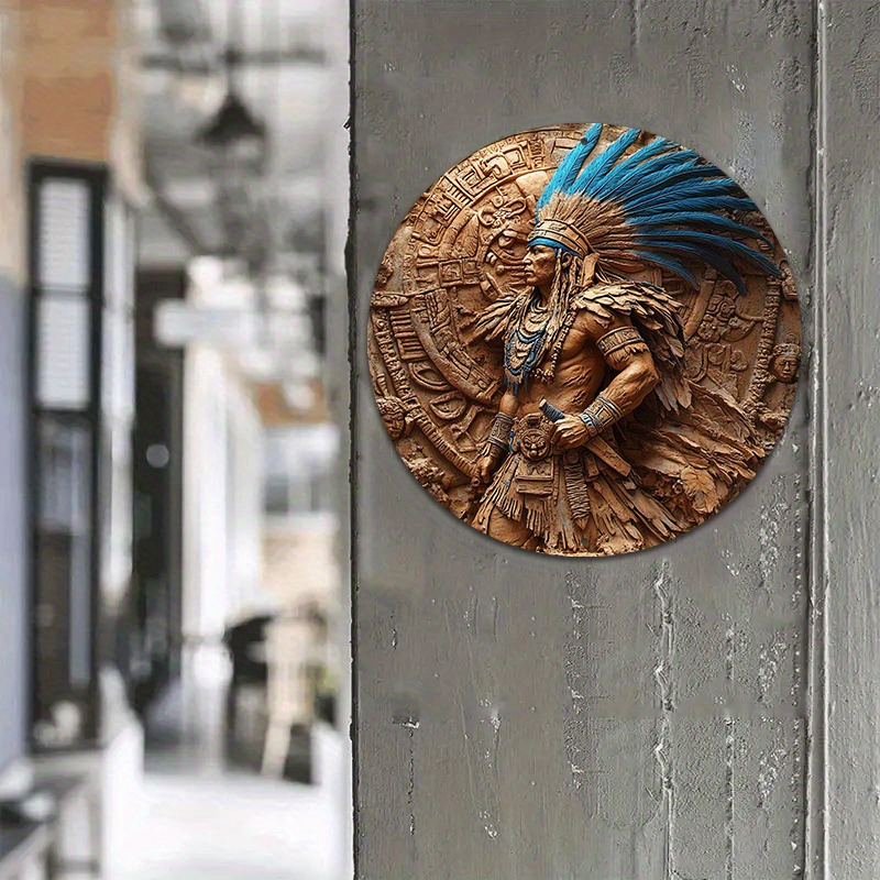 1pc Aztec Warrior 8-Inch Round - Home Bar Cafe 리뷰 및 가격