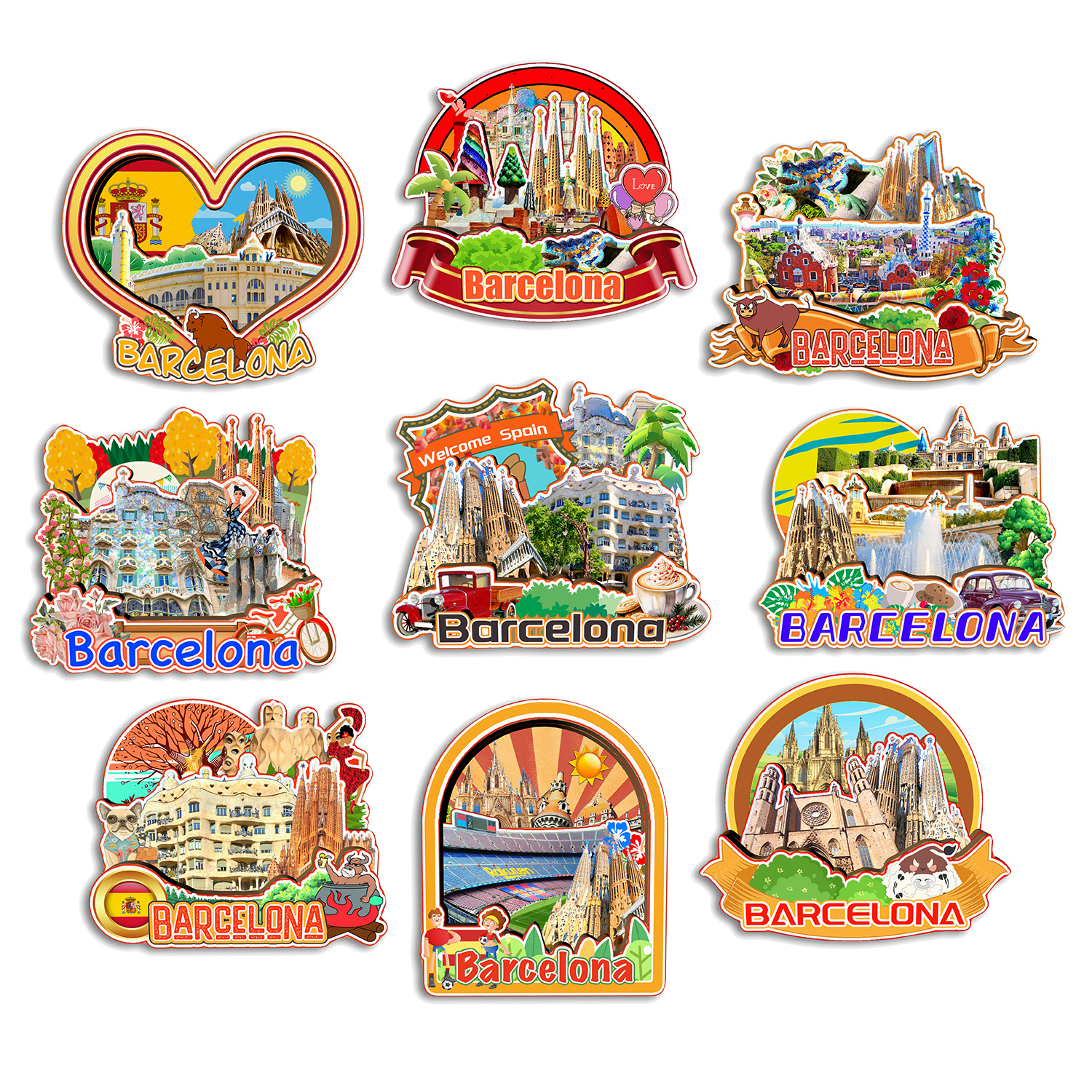 Barcelona SPAIN Fridge Magnet  - Home Barcelona 리뷰 및 가격