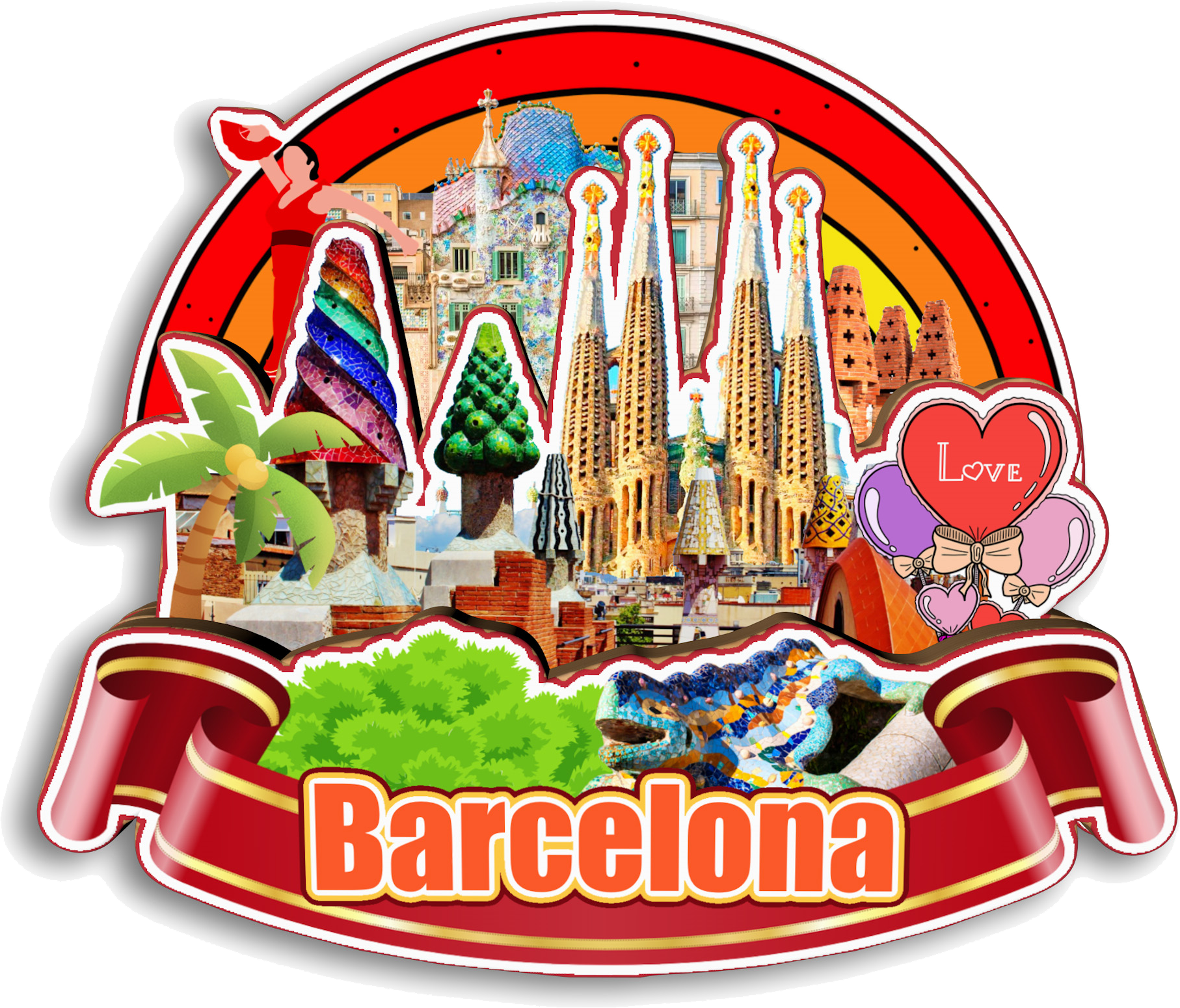 Barcelona SPAIN Fridge Magnet  - Home Barcelona 리뷰 및 가격