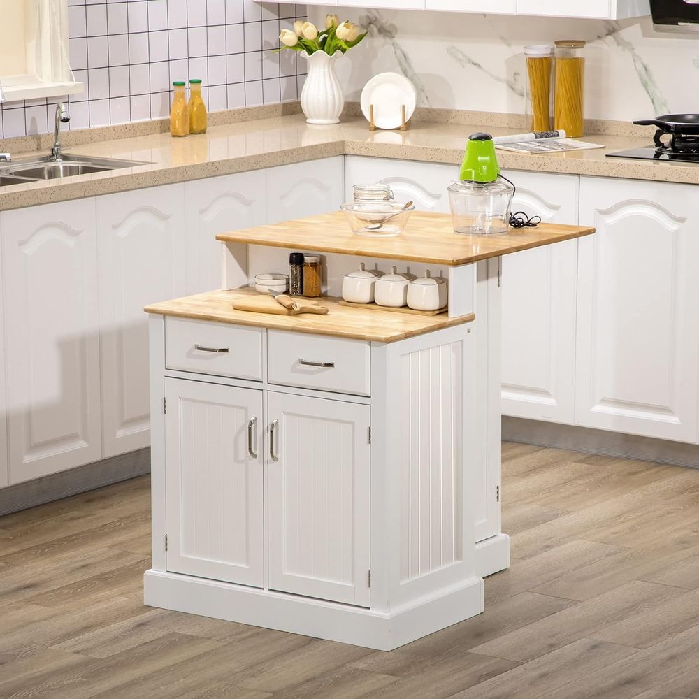 White Kitchen Island with Stor - Home Bar And Cabinet 리뷰 및 가격