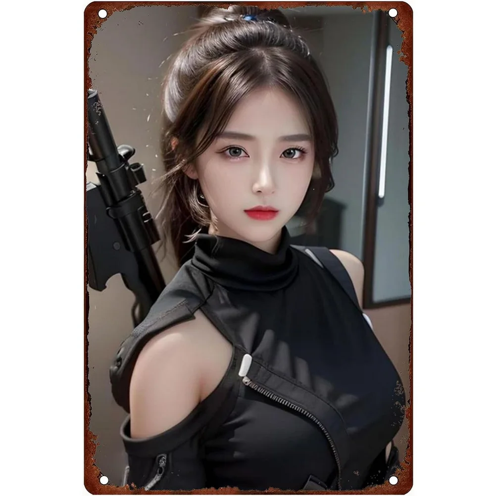 Pinup Girl Metal Tin Signs Pla - Home Bar Cafe 리뷰 및 가격