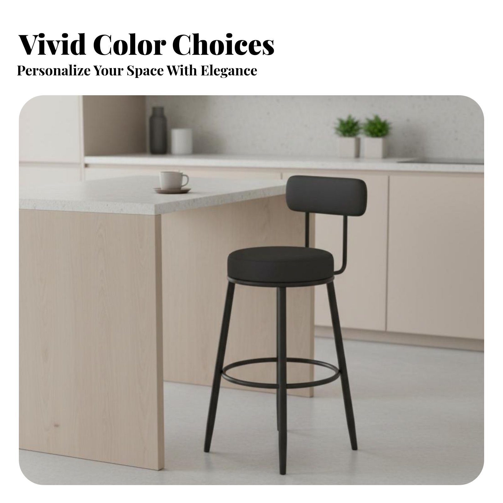 Upholstered Stool with Low Rea - Home Bar Seating 리뷰 및 가격