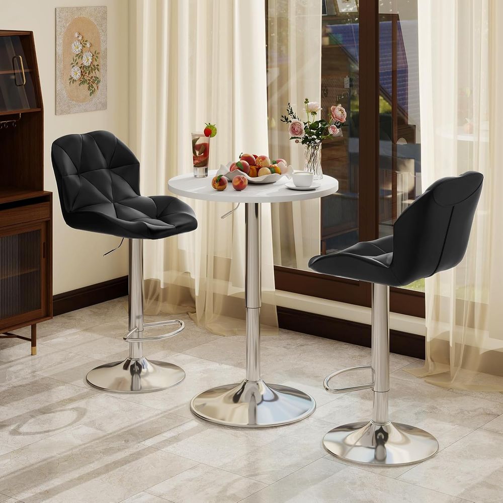 White Round Adjustable Height  - Home Bar Stools 리뷰 및 가격