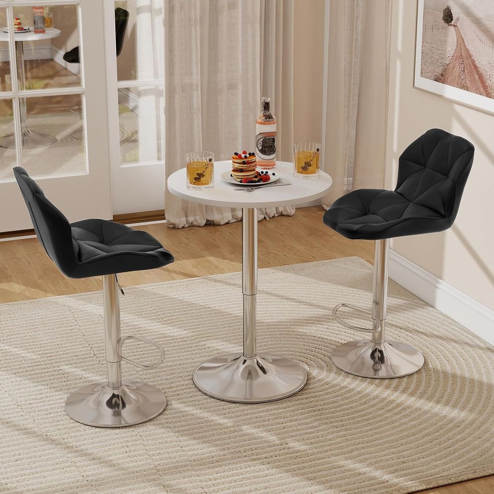 White Round Adjustable Height  - Home Bar Stools 리뷰 및 가격