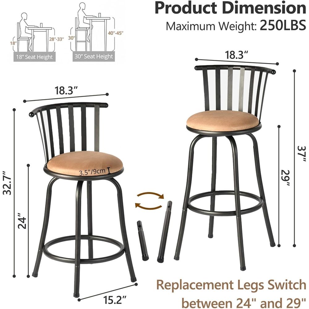 Dining Barstool with 360-Degre - Home Bar Stools 리뷰 및 가격