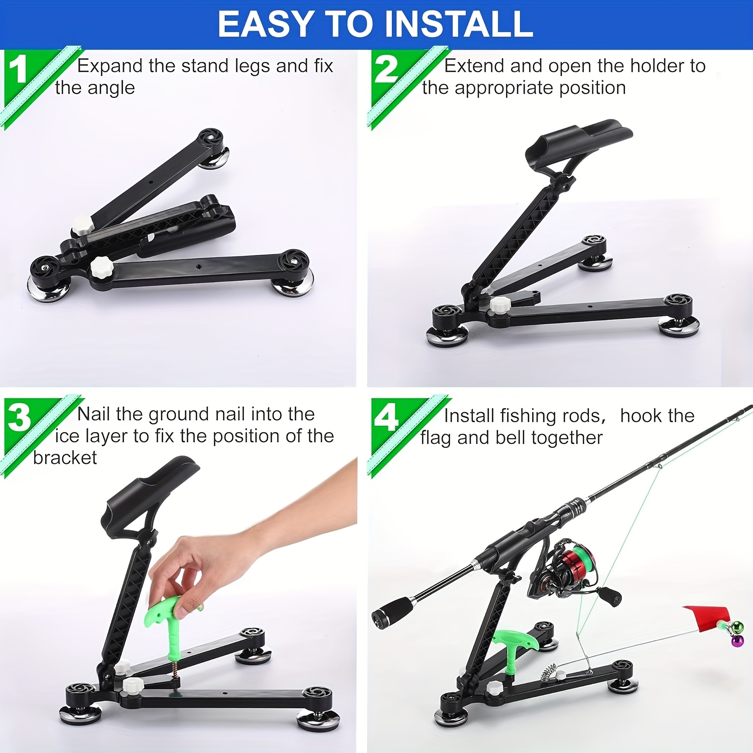 Foldable Ice Fishing Rod Holde - Ice Pick Pick 리뷰 및 가격