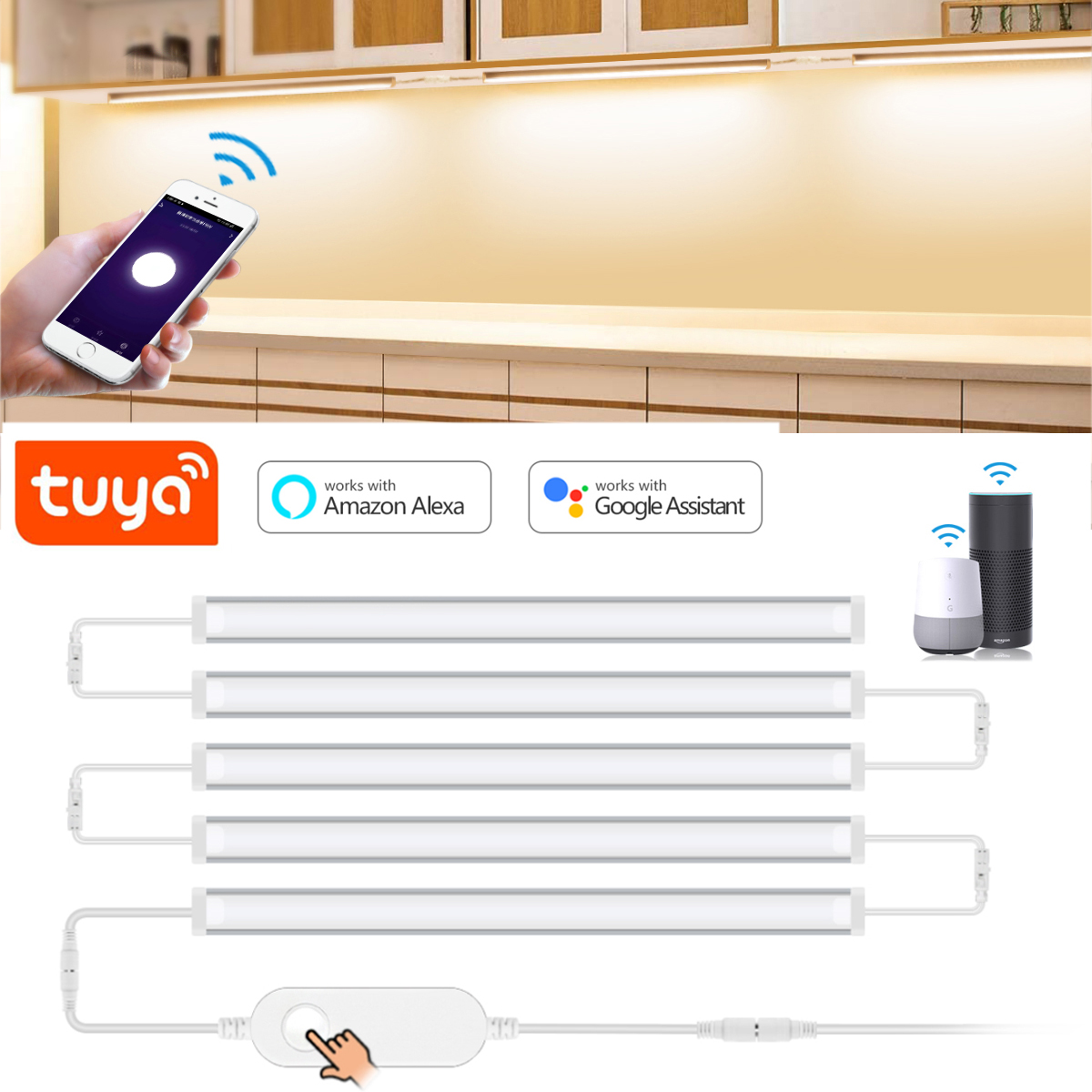 1-5 Pcs Kitchen Tuya Smart LED - Home Bar And Cabinet 리뷰 및 가격
