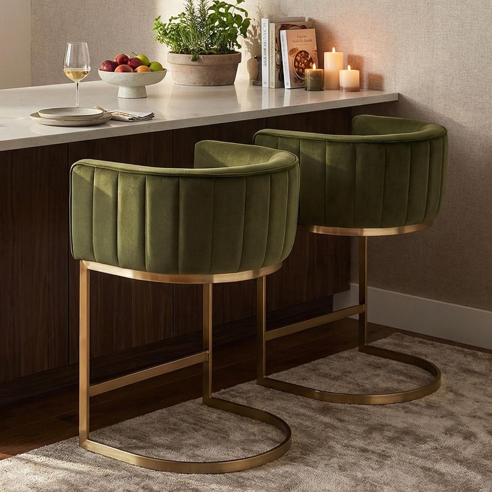 24 Velvet Upholstered Counter  - Home Bar Stools 리뷰 및 가격