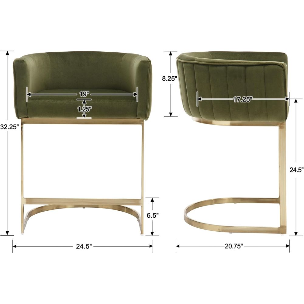 24 Velvet Upholstered Counter  - Home Bar Stools 리뷰 및 가격