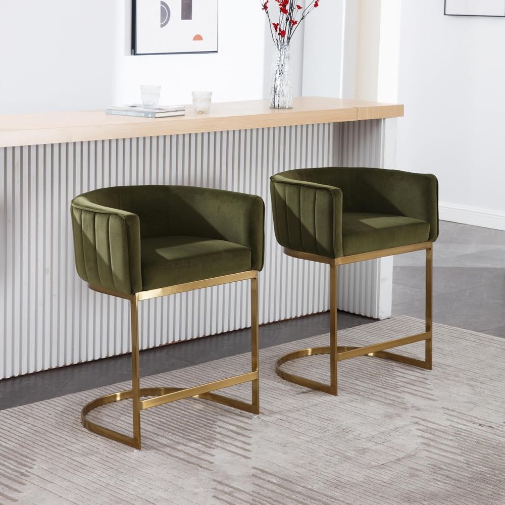 24 Velvet Upholstered Counter  - Home Bar Stools 리뷰 및 가격