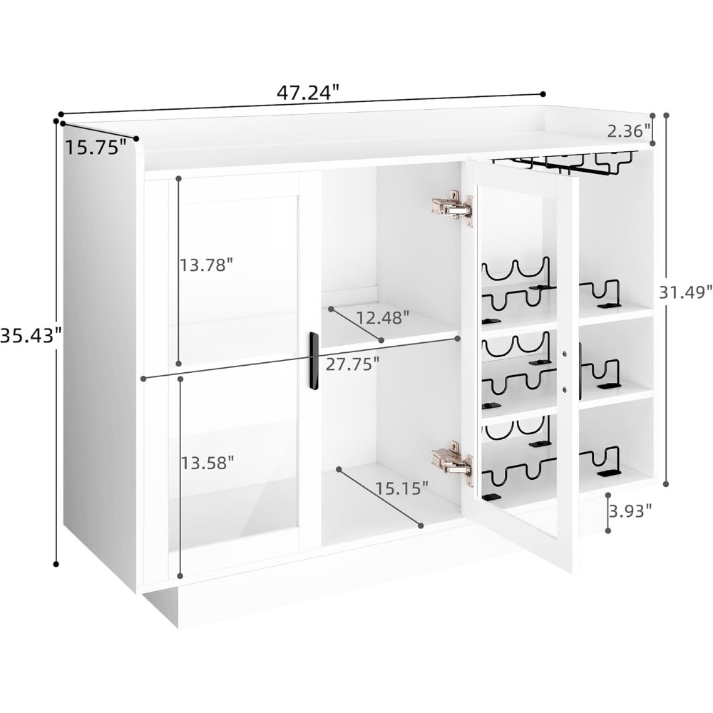Wine Bar Cabinet with LED Ligh - Home Bar And Cabinet 리뷰 및 가격