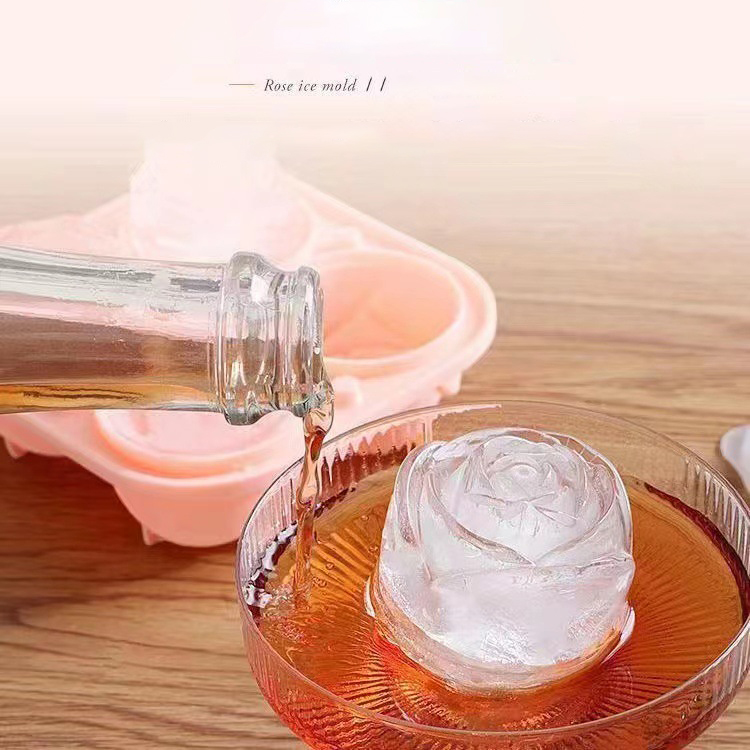 3D Rose Ice Molds 4 Holes Ice  - Ice Mold Sphere 리뷰 및 가격