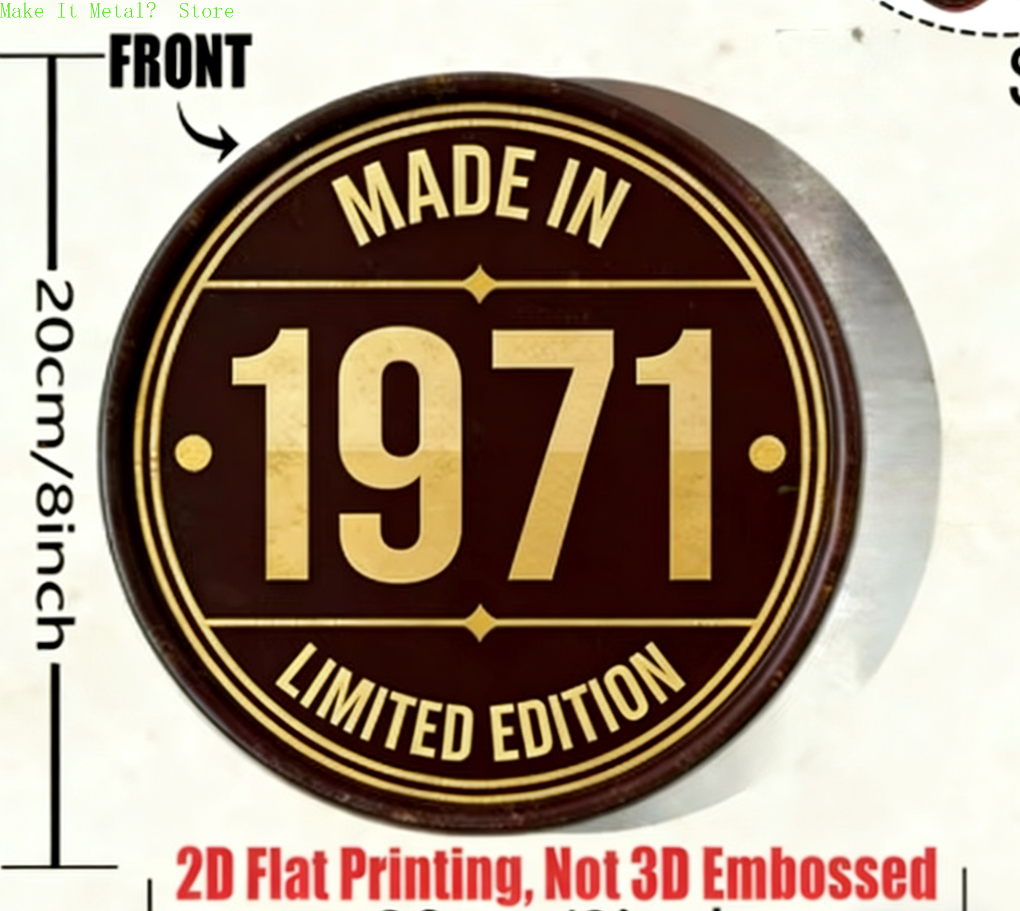 Made in 1971 20cm/8inch 2D Fla - Home Bar Cafe 리뷰 및 가격