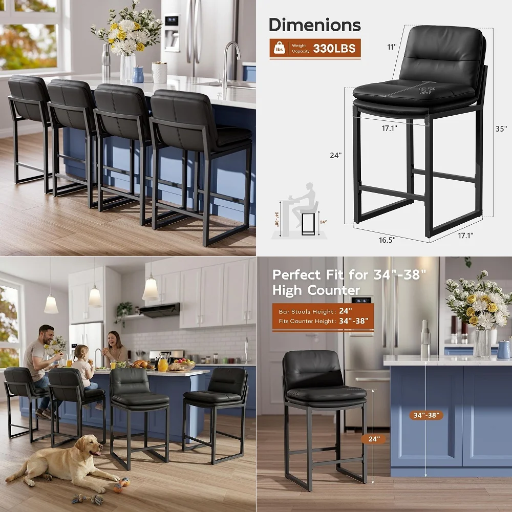 Bar Stools Set of 4, Island Ch - Home Bar Stools 리뷰 및 가격