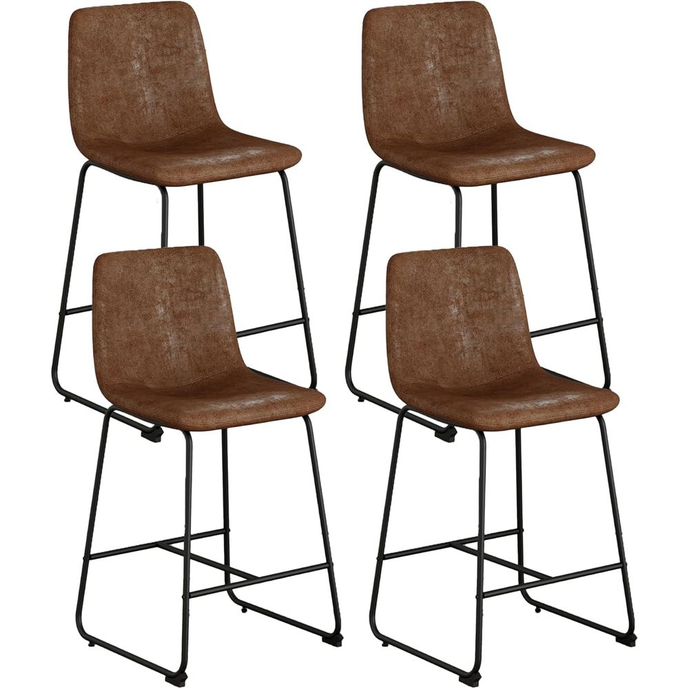 Set of 4 Suede Counter Height  - Home Bar Stools 리뷰 및 가격