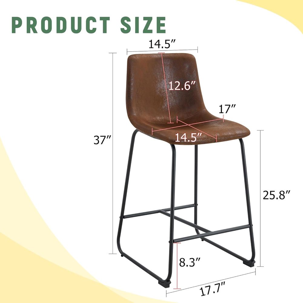 Set of 4 Suede Counter Height  - Home Bar Stools 리뷰 및 가격