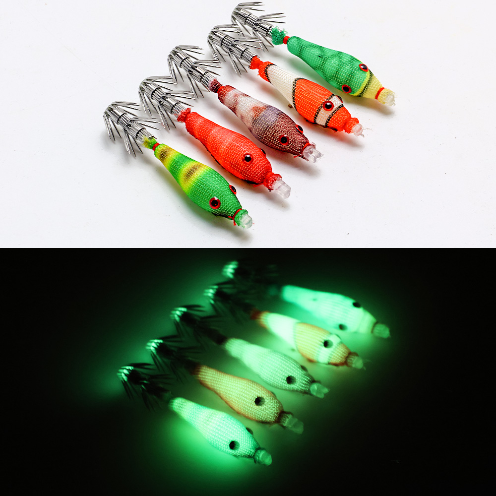 5 Pcs Squid Soft Baits, Lumino - Jigger Double Sided 리뷰 및 가격