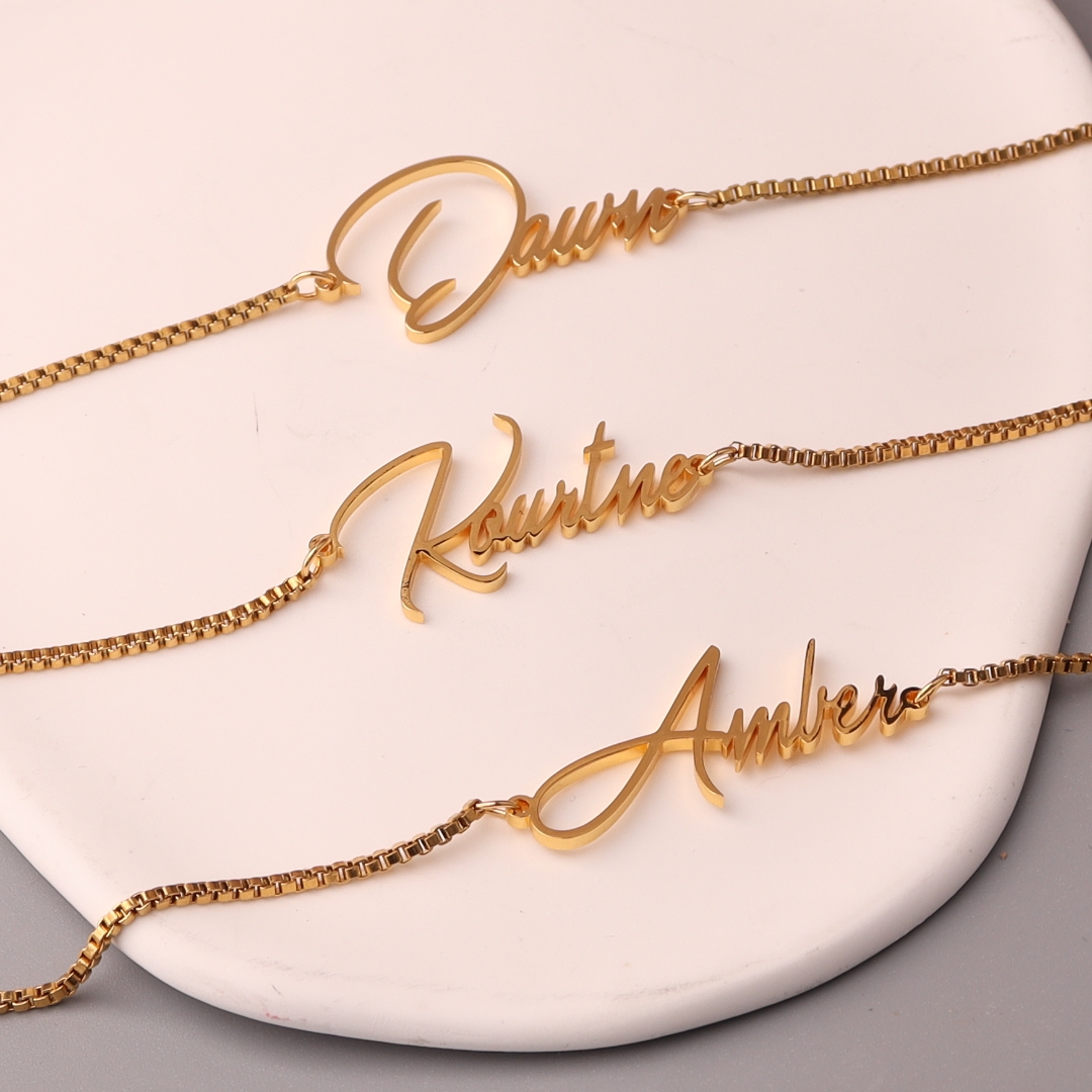 Personalised Gold Name Necklac - Bar Cart Gold 리뷰 및 가격