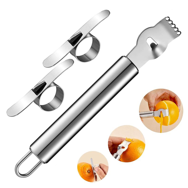 3Pcs Lemon Zester Grater Orang - Peeler Channel Knife 리뷰 및 가격