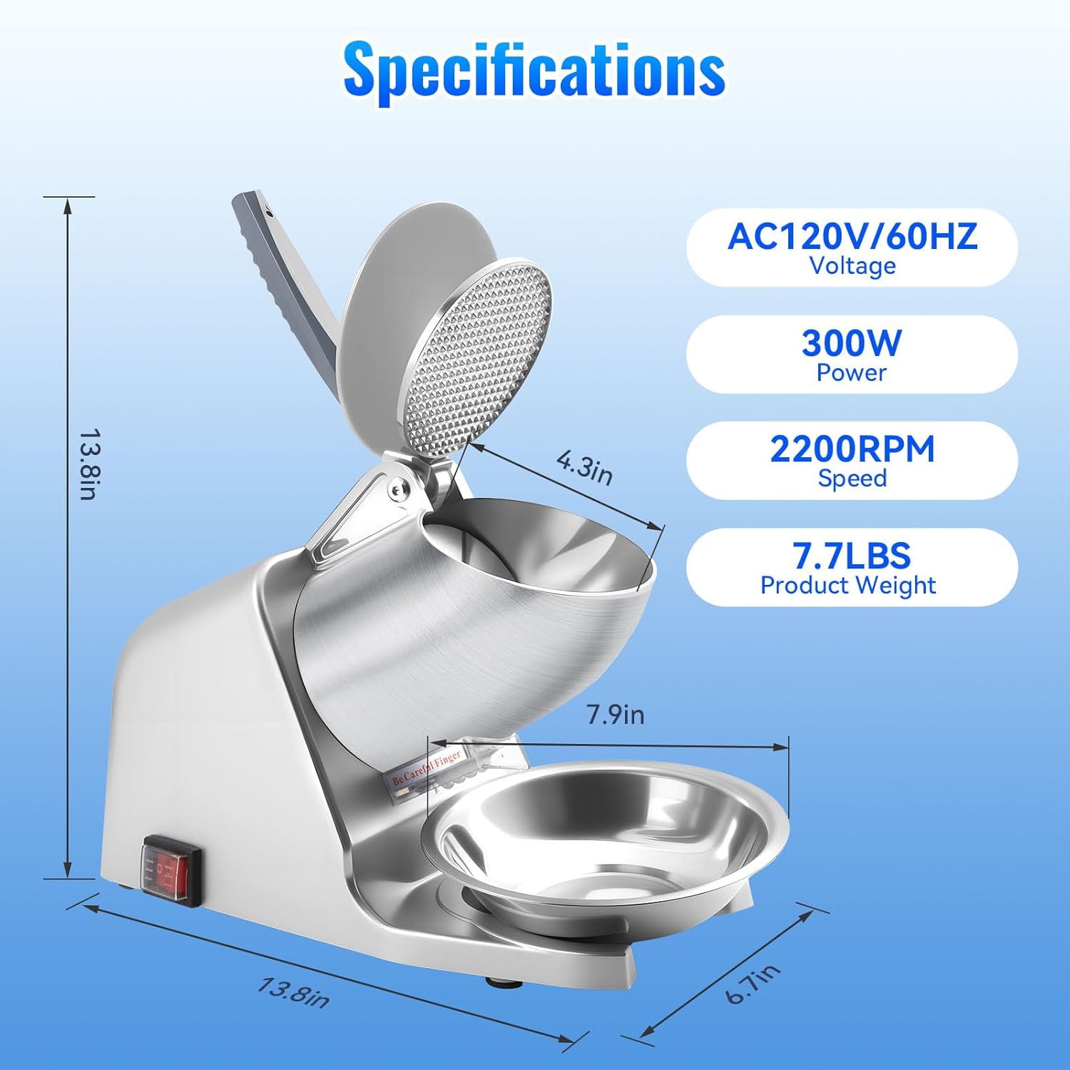186lbs/h Dual Blade Ice Shaver - Ice Pick Pick 리뷰 및 가격