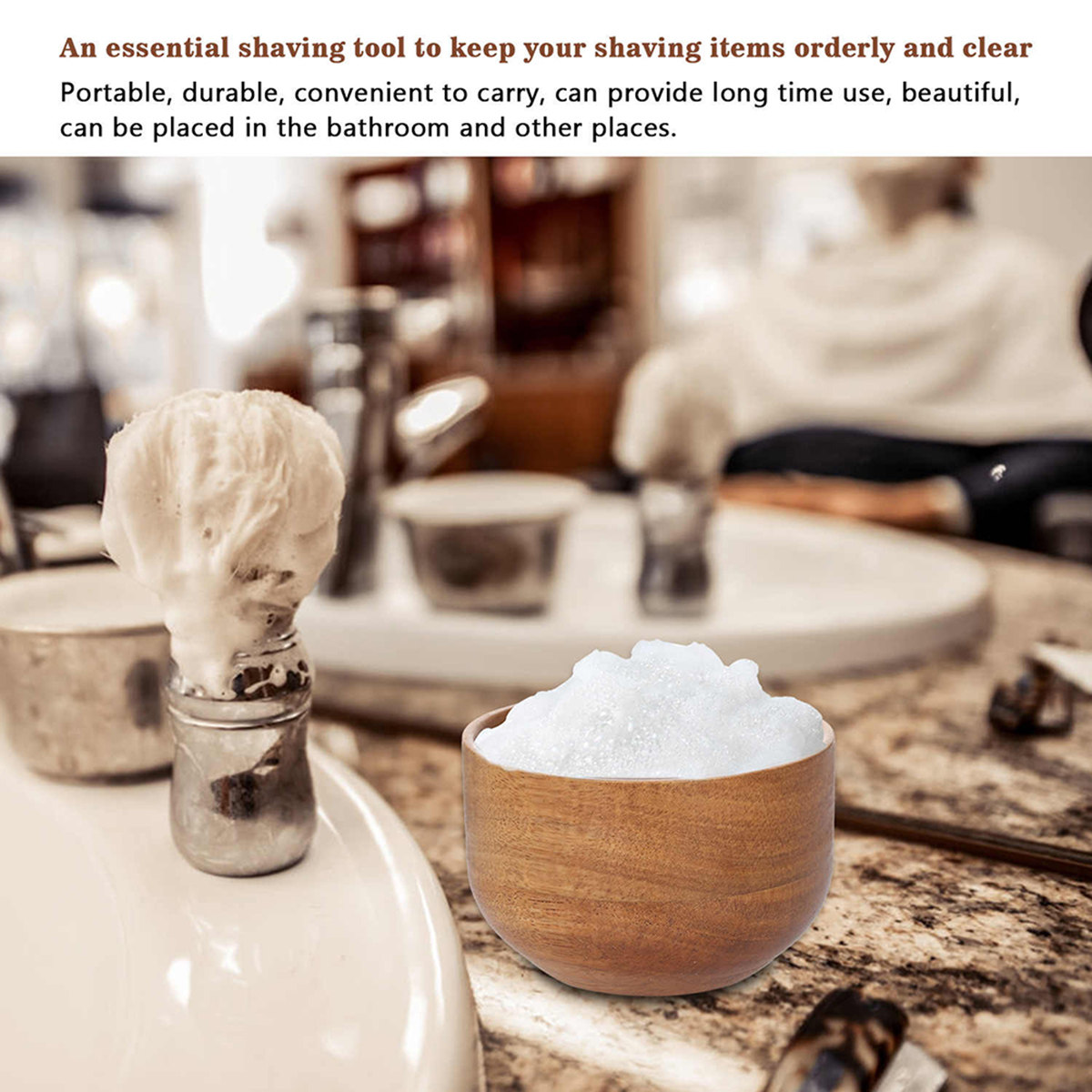 Wooden Men Shaving Bowl Light  - Home Barber 리뷰 및 가격