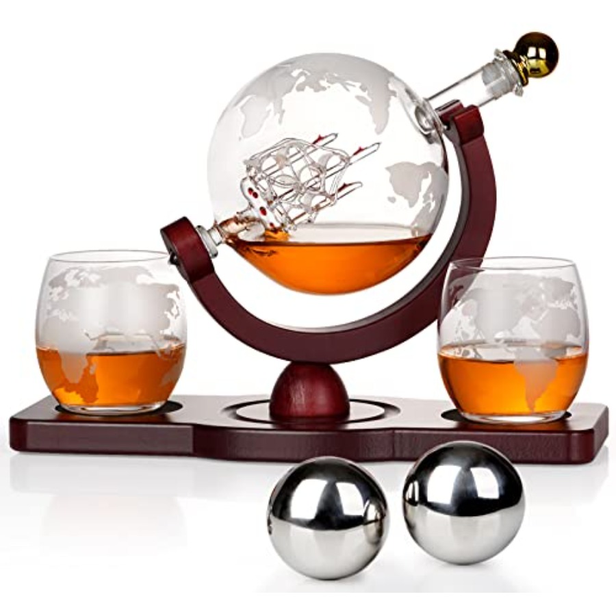 Gifts for Men Dad Fathers Day, - Decanter Globe Set 리뷰 및 가격