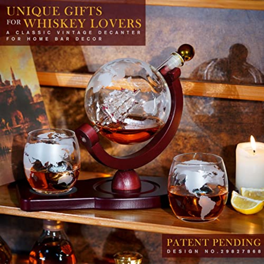 Gifts for Men Dad Fathers Day, - Decanter Globe Set 리뷰 및 가격