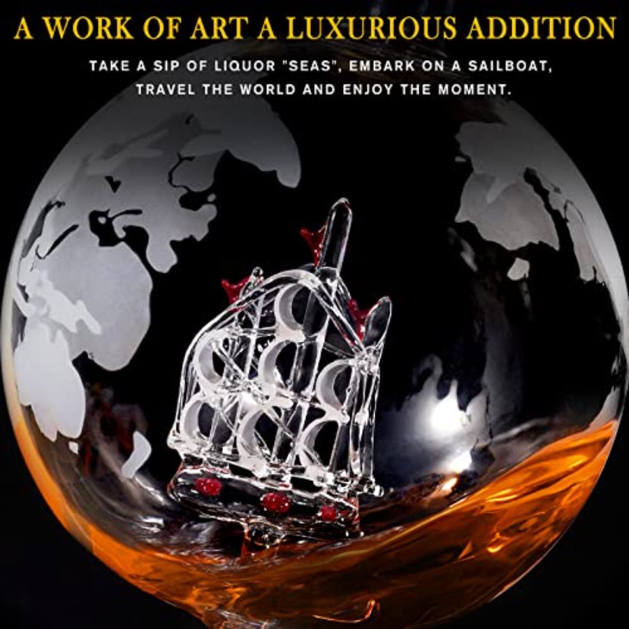 Gifts for Men Dad Fathers Day, - Decanter Globe Set 리뷰 및 가격